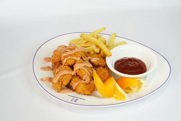 Chickne nuggets with fries